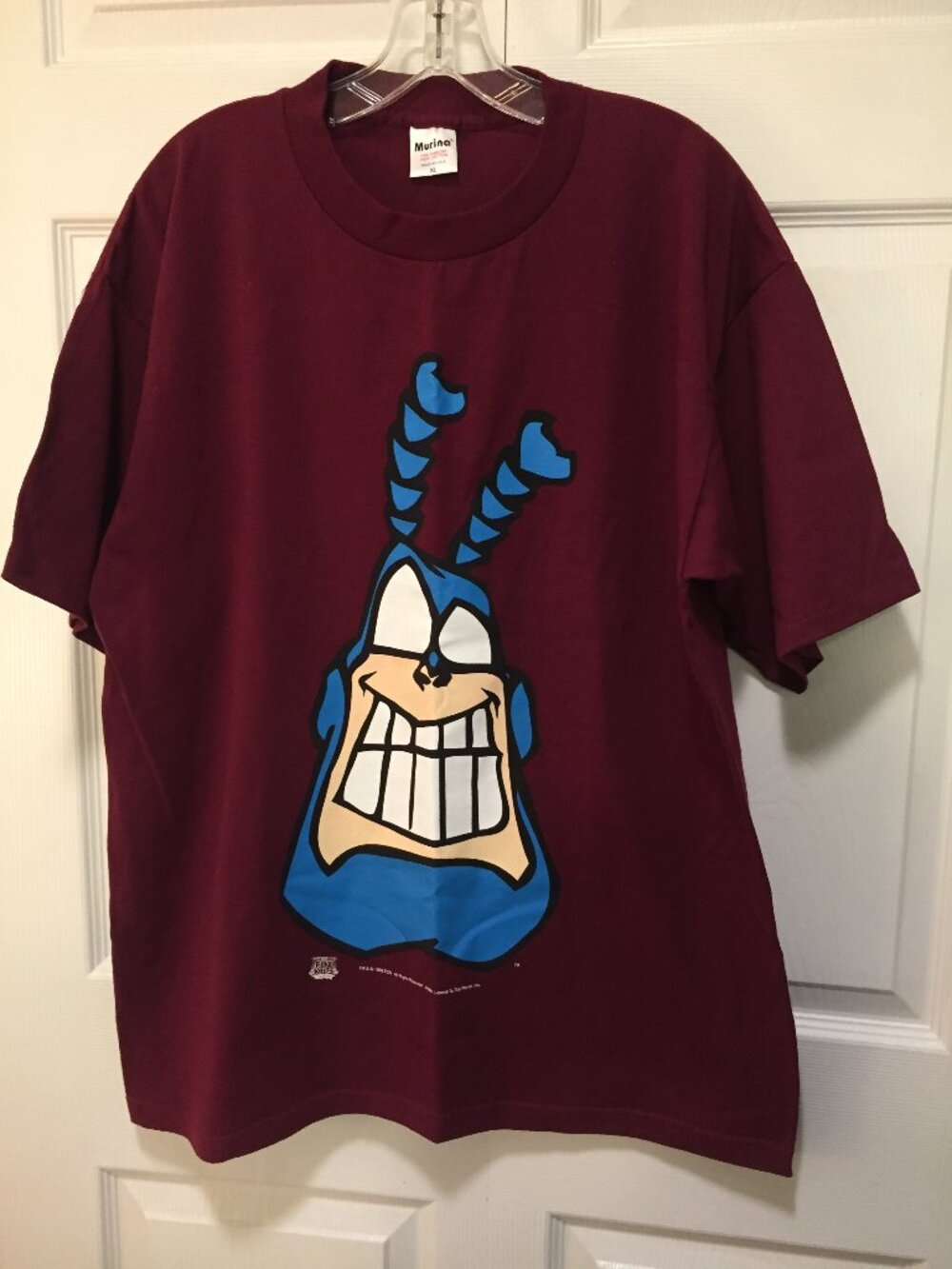 The Tick 1996 Fox Promotional Shirt Size XL Cartoon Marvel Vintage 2 Sided EUC